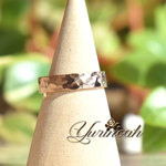14KGF■4mm Flat Hammered Ring[yrna-ri-0108]