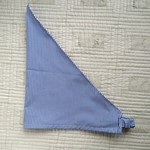 大きめゆったり三角巾  ブルー