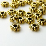 100個・5.5ｍｍ・スペーサー・ロンデル・アンティークゴールド・19022035