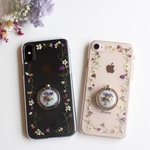 ボタニカルフレームiPhoneケース（スマホリング付き）〈iPhone12.12pro.12mini.iPhone11.11Pro.iPhoneXR.iPhoneXS/X.8/7.6s/6〉