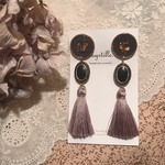 ［tassel series］mauve gray pierce