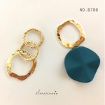 No.B780 ♕お洒落な♔アシンメトリー リングピアス / イヤリング