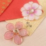 桜の花ブローチセット 花の宴&紅桜(Cherry Blossoms brooch set  flower banquet&Beni zakura )