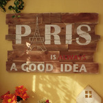 77×48cm＊PARIS/ アンティーク風ウッドサイン/サブリナ