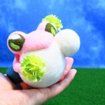 フレフレ・ほっぺガエル　『ふれーふれー！』置物タイプ
