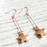 【人気】ピンクゴールドのスター☆ピアス