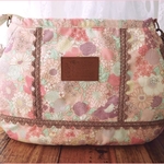 春色❀ピンクの花咲くふっくらショルダーバッグ❀