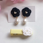 親子お揃い❁水引ピアス&ベビーヘアクリップ❁