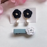 親子お揃い❁水引ピアス&ベビーヘアクリップ❁