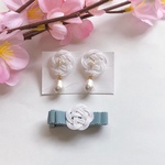 ［再販2］親子お揃い❁水引ピアス&ベビーヘアクリップ❁