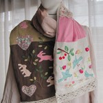 「to..さま」専用ページ♡とりとうさぎのパッチワークマフラー