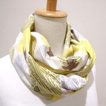 ダブルガーゼスヌード   二重巻 小鳥たち イエロー Snood