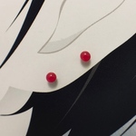 【2018】 カーマイン　小さい ステンレス　ピアス 