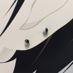  【2019】 白黒　2㎜　小さい ステンレス　ピアス 