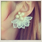 organgy flower back charm pierce