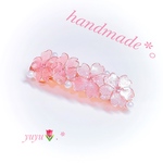 桜シリーズ ❁﻿ No.2 ラメピンク ❁﻿ バレッタ