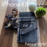 iPhoneXR手帳型ケースiPhoneケース★ベアホルダー付き