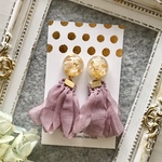 ラベンダーカラータッセル✱春ピアス