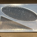 【 鏡面仕上げ 】 シリコンモールド 二等辺三角形 楕円 樹脂型取り レジン 【 さざなみ加工 】 【 E-41 】 #ulcute送料無料