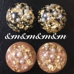 ４個　穴なし　アクリル　べっ甲　べっこう　鼈甲　べっ甲　シェル　パーツ　素材　材料　金具　ピアス　イヤリング　アクセサリー　資材　チャーム　カン付き
