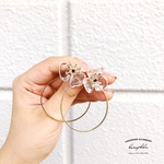 再入荷♡clear flower×hoop pierce/earring