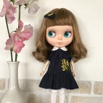 blythe   outfit ミモザ刺繍ワンピース&パッチンピン