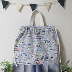 ☆オーダー商品☆　英字車柄　お着替え袋