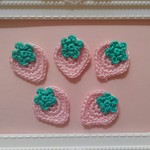 いちごアップリケ(薄ピンク)・5枚セット♡ワッペン