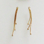 ピアス金具　連爪フリンジ 3連【3A】4個で400円