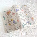 ≪再販≫ ふんわり花模様のブックカバー(文庫本size)