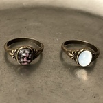 vintage stone ring"white"（ビンテージ ストーン リング 白）