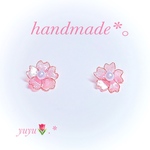 桜シリーズ ❁﻿ No.2 ラメピンク ❁﻿ ピアス