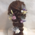 【fuluokun様 専用出品】cream yellow purple tulle mini ヘッドドレス