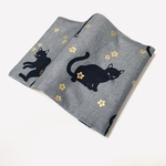 ブックカバー 文庫本サイズ  おすまし猫 グレー