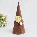 菜の花のリング ＊つまみ細工＊