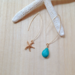 ヒトデ♡ターコイズ  ピアス☆☆ハワイ♪フラ♪