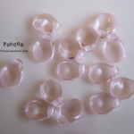 7*5mm clear pink petal チェコビーズ 20個