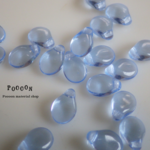 7*5mm clear light blue petal チェコビーズ 20個