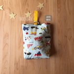 シューズケース　stripe cars×きらきら星キルティング