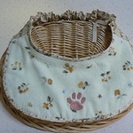 大型犬～超大型犬　ドッグスタイ　春のパイルスタイ♪　淡いピンク肉球刺繍　よだれかけ
