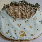 大型犬～超大型犬　ドッグスタイ　春のパイルスタイ！　渋め黄肉球刺繍　よだれかけ