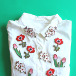 【期間限定*送料無料】Wooden brooch(Flower01〜03)