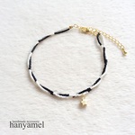 monochrome ☆ beads anklet