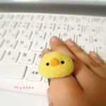 デスクワーク応援✿とろけるひよこリング  右手用 