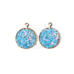 PDT-1657-G【2個入り】ラウンド ペンダント,round Pendant/12mm X 13mm