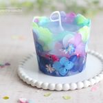 フラワーキャンドル（ブルー×ターコイズ）＃3-2