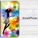  iPhone専用 /マルチ型汎用手帳型スマホケース【 花壇の妖精】