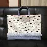 レッスンバッグ.リボン&チュール
