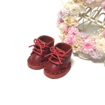 ＊送料無料＊mini☆mini　ミニチュア編み上げシューズ④(赤)