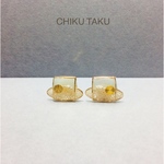 ミルキーブルー&パールサンド＊イヤリング